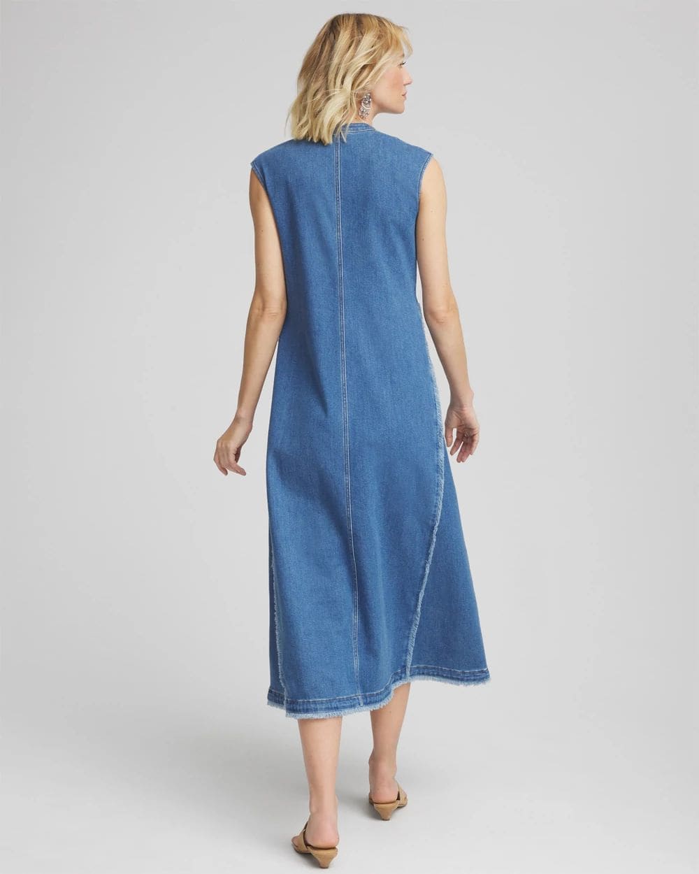 [ JEANS] Maxi Denim Dress ★人気★ Sexyshine Women's Smocked Tube Top Ruffle Denim Maxi Dress